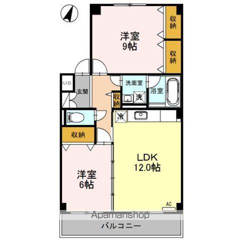 グレイスフル近江 A/B/C(2LDK/2階)の間取り写真