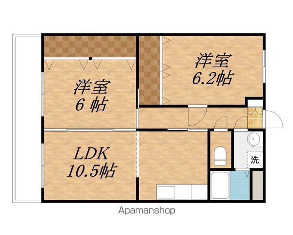 ハイツドルチェ(2LDK/2階)の間取り写真