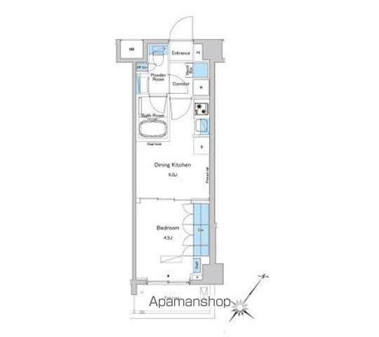 ルフォンプログレ中野富士見町(1DK/4階)の間取り写真