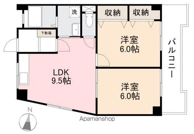 バディーズハウス(2LDK/3階)の間取り写真