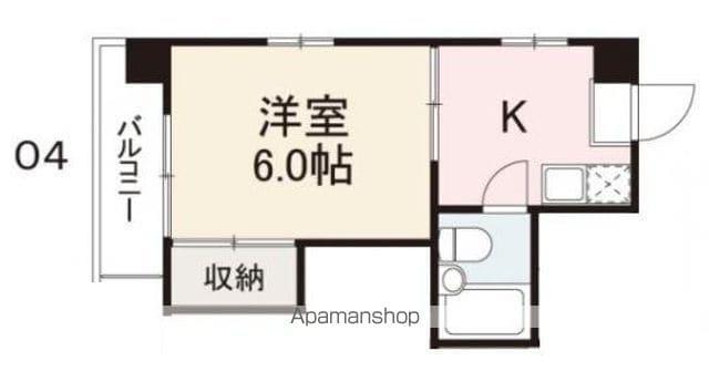 コート紙町Ⅸ(1K/4階)の間取り写真