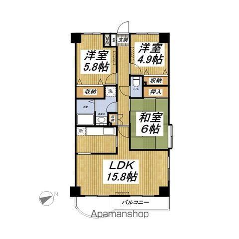 セピアコート高松(3LDK/2階)の間取り写真