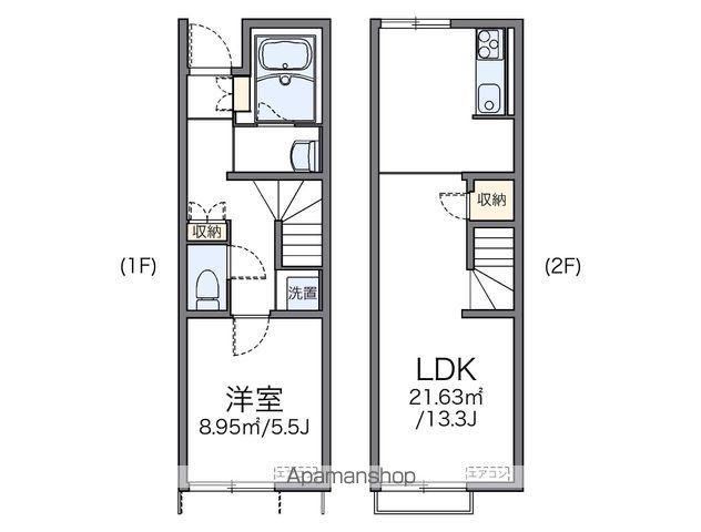 レオネクストモアー(1LDK/1階)の間取り写真