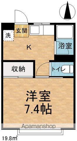 マイルーム(1K/2階)の間取り写真