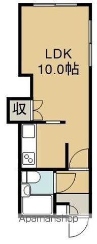 ピュアコートスピード(1K/4階)の間取り写真