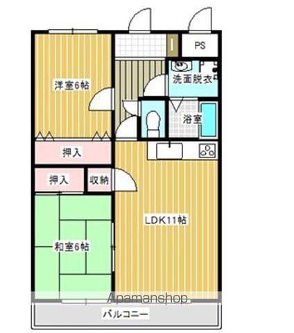 サンシャイン富士(2LDK/2階)の間取り写真