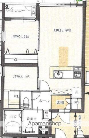 ALTE MEISTER RINO (2LDK/1階)の間取り写真