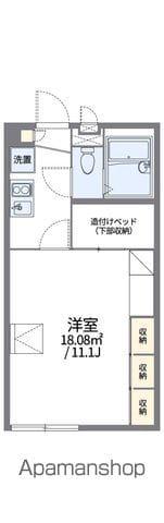 レオパレスハナイ(1K/1階)の間取り写真