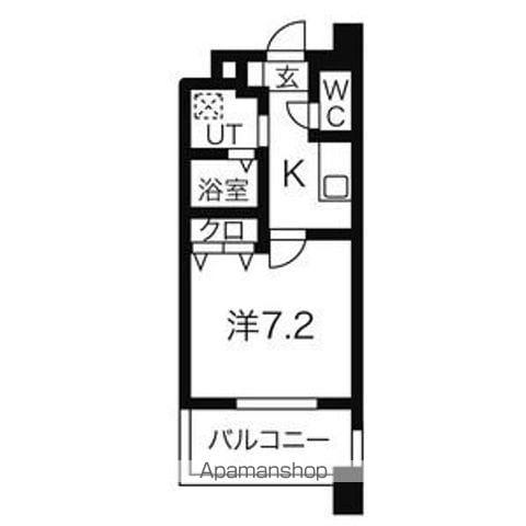 MARCHE一宮(1K/12階)の間取り写真