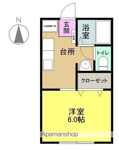 神田ハイツ(1K/1階)の間取り写真