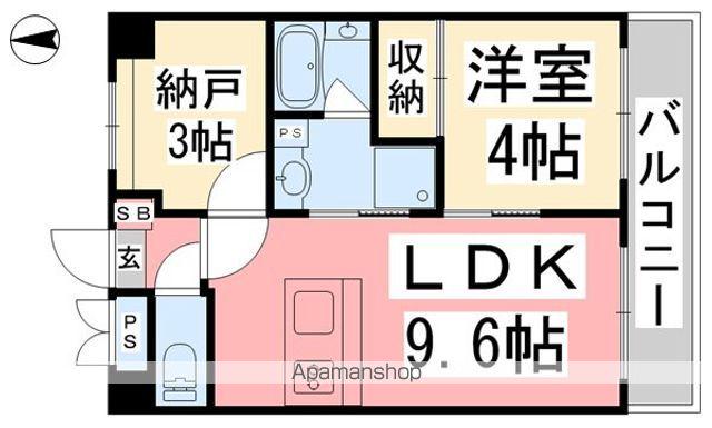 アスティオン本町(1SLDK/5階)の間取り写真
