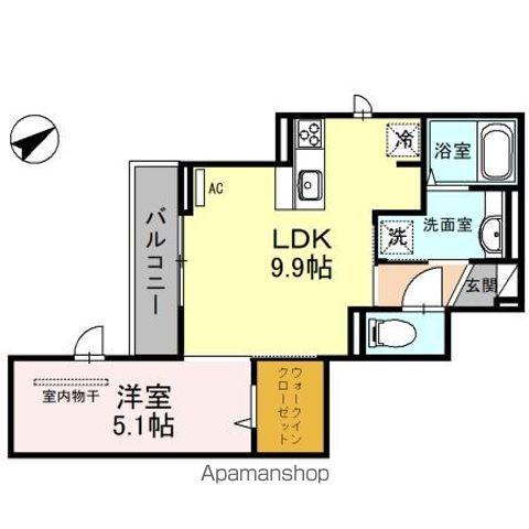 GRAND SOLEIL(1LDK/3階)の間取り写真