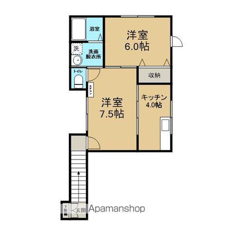 シーサイドパーク三愛(2K/2階)の間取り写真