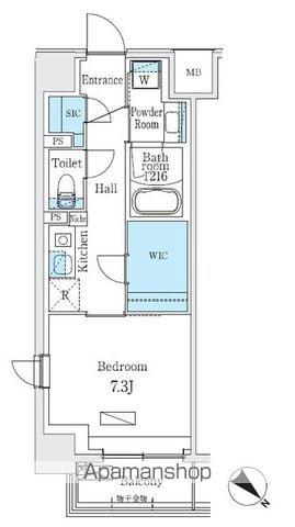 URBAN BREEZE 巣鴨(1K/9階)の間取り写真