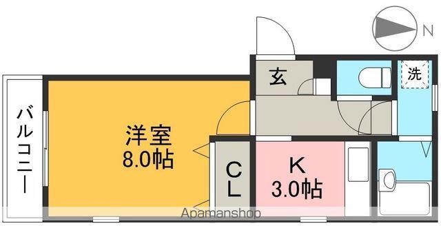 シルクハウス(1K/3階)の間取り写真
