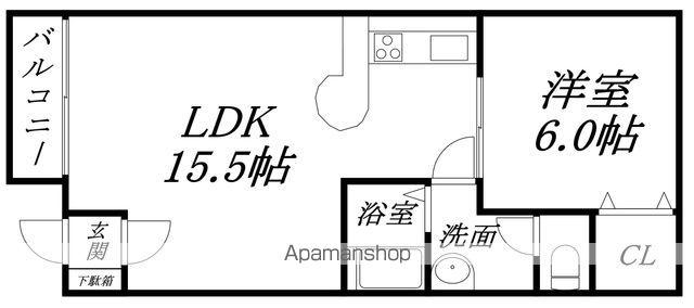 レストはまなす港(1LDK/2階)の間取り写真