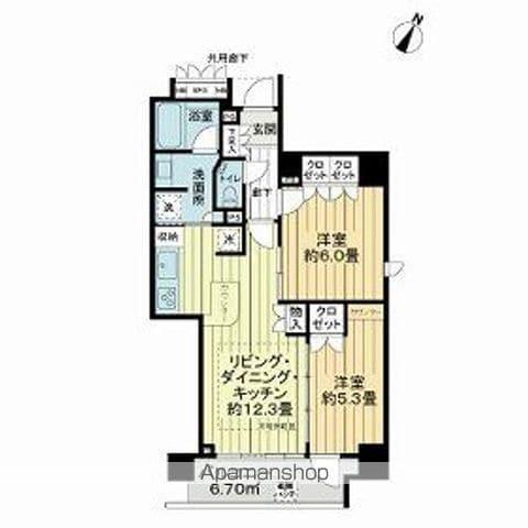 コノエ東日本橋(2LDK/5階)の間取り写真