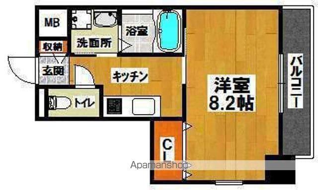 TKアンバーコート甲斐町西(1K/4階)の間取り写真