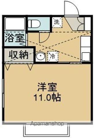 アマリリス(1K/2階)の間取り写真