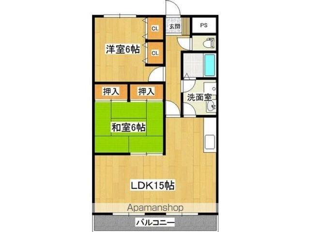 マンションTAIRAⅠ(2LDK/4階)の間取り写真