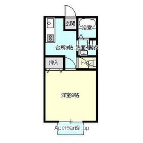 スカイヴィレッジ(1K/2階)の間取り写真