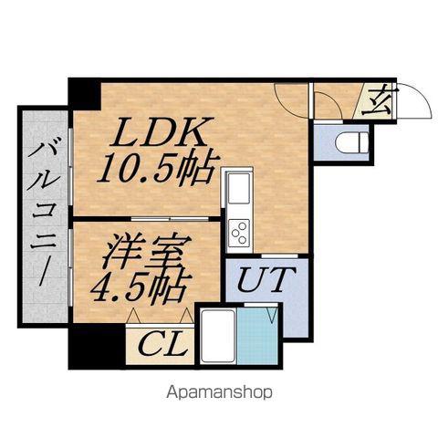 パークヒルズ中央25(1LDK/9階)の間取り写真