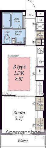 リブリ・CROSS-T.K(1LDK/2階)の間取り写真