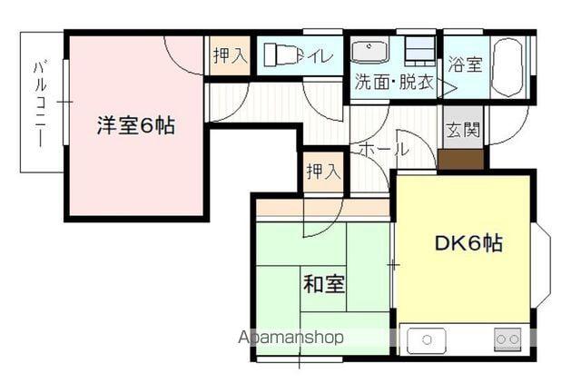 池原アパート(2DK/2階)の間取り写真