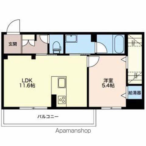 アビタシオン コモレビ(1LDK/1階)の間取り写真