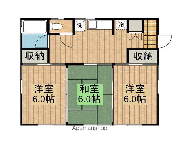 コーポ秀峰S(3K/2階)の間取り写真