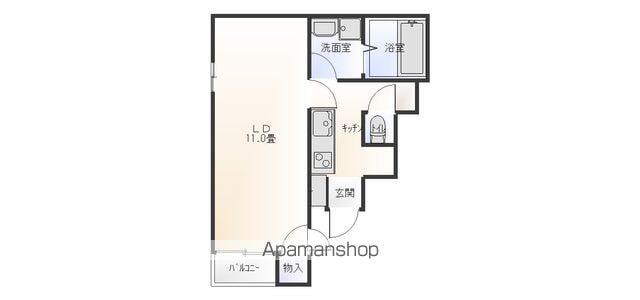 グランクリュ桜(1K/1階)の間取り写真