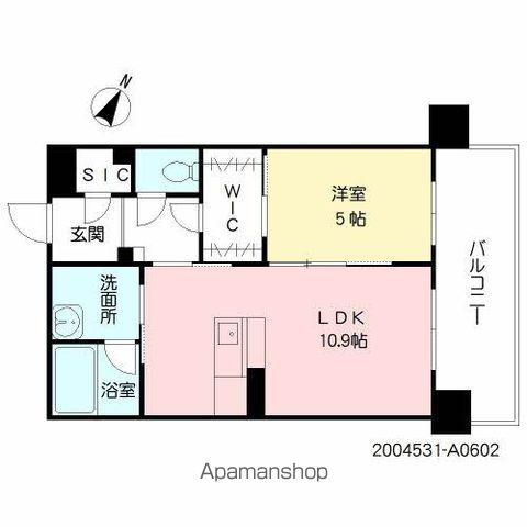 コムフォート薬院(1LDK/6階)の間取り写真
