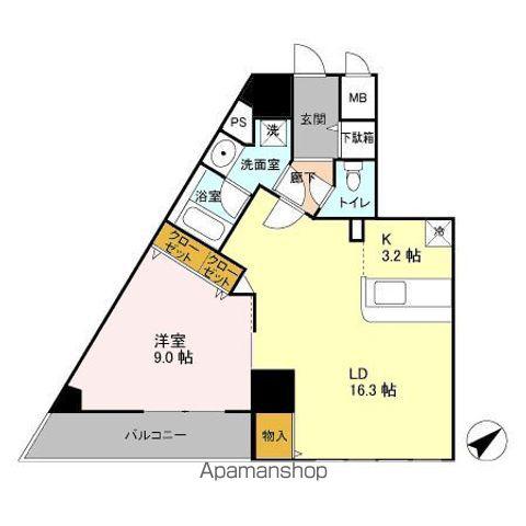 フォレンツタワー文京千石(1LDK/14階)の間取り写真
