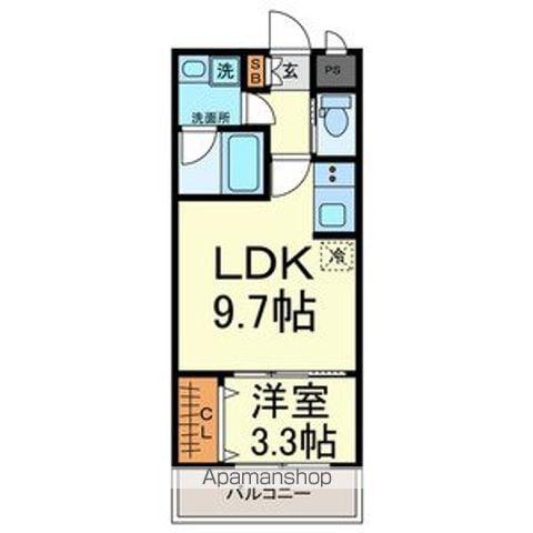 URBANO千種SPICA(1LDK/3階)の間取り写真