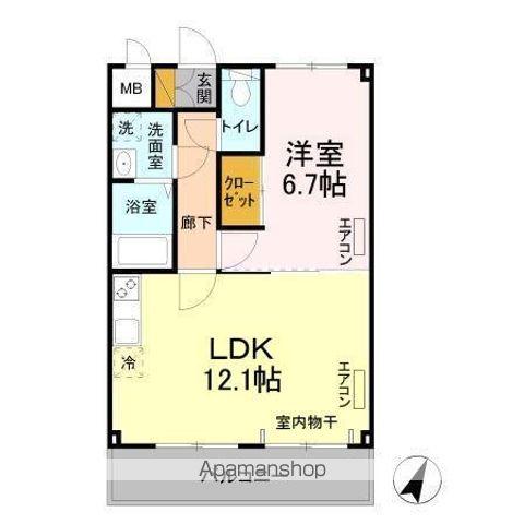 ファーストクライム(1LDK/3階)の間取り写真