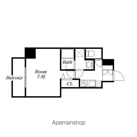 E-CITY大須(1K/12階)の間取り写真