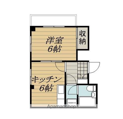 カザコシスカイハイツ(1DK/3階)の間取り写真