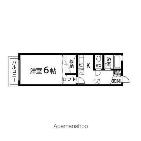 セジュール57(1K/2階)の間取り写真