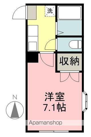 サンヒルズ旭ヶ丘(1K/1階)の間取り写真