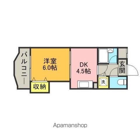 メゾン・ド・シェフ・リウー(1DK/2階)の間取り写真