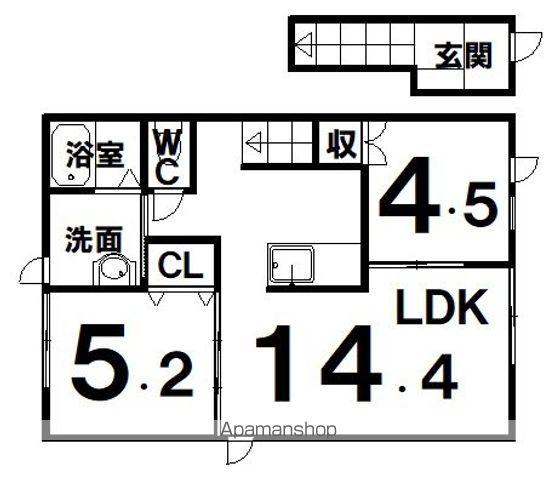 HOUSE K Ⅳ(2LDK/2階)の間取り写真