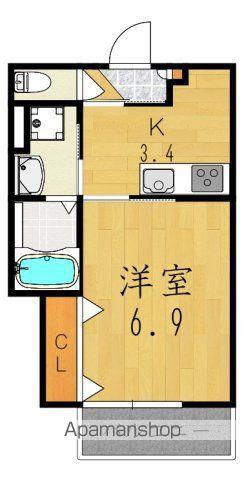 クレアール五位堂(1K/1階)の間取り写真