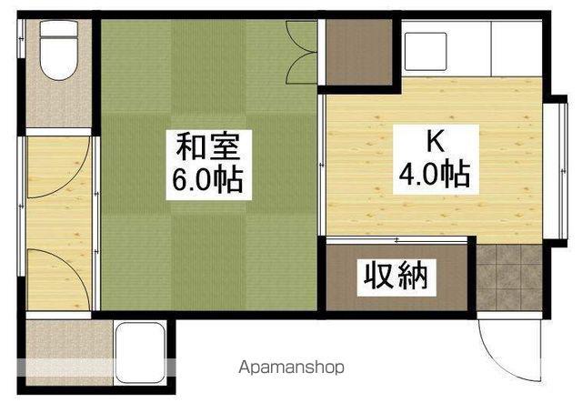 平和荘(1K/2階)の間取り写真
