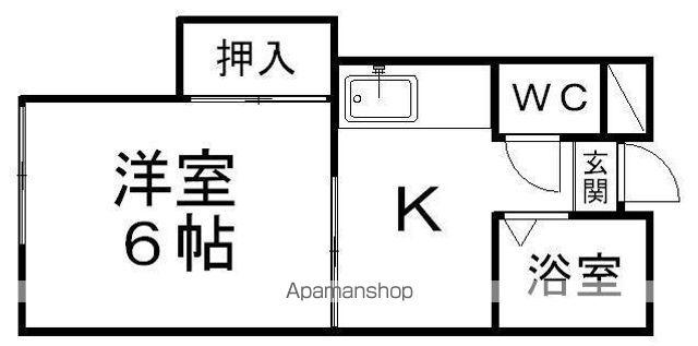 コーポシャイニング(1K/2階)の間取り写真