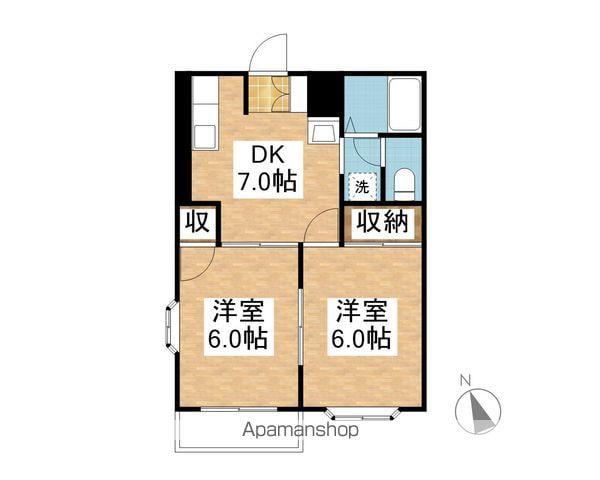 寿ハイツ(2DK/1階)の間取り写真