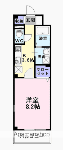 ユーヴェS3(1K/2階)の間取り写真