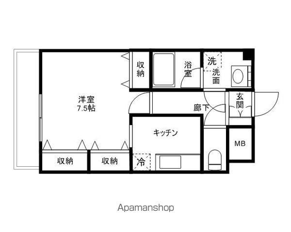 ECOマンション I STYLE(1K/2階)の間取り写真