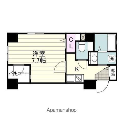 アドラシオン平之町(1K/7階)の間取り写真