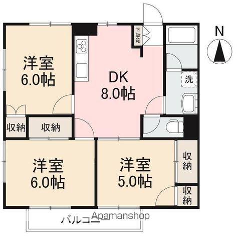 グリーンハイツサコ(3DK/1階)の間取り写真