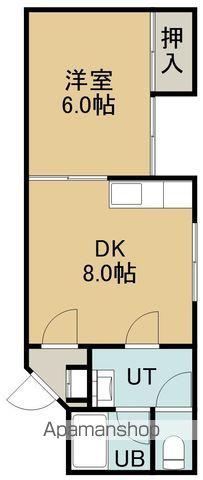 グランベリー富岡(1DK/2階)の間取り写真